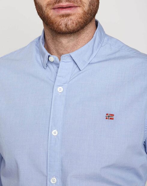 Chemise regular Giulian bleue