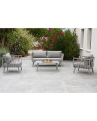 Salon de jardin Napoli 5 pièces gris