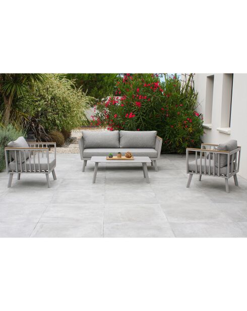 Salon de jardin Napoli 5 pièces gris