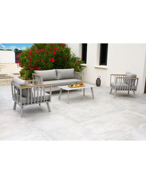 Salon de jardin Napoli 5 pièces gris