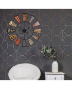 Horloge Recyclerie multicolore - D.80.5 cm