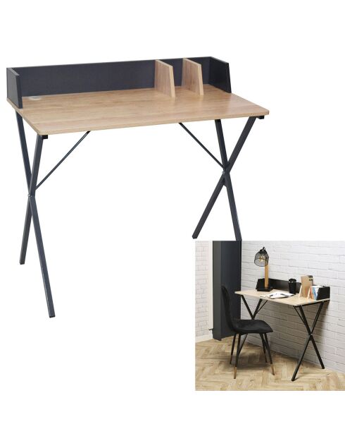 Bureau Brice gris - 90x50x84 cm