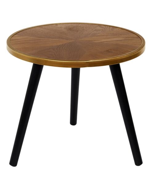 2 Tables gigognes Felix marron/noir/doré - 2 pièces