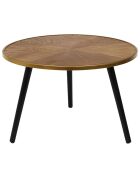 2 Tables gigognes Felix marron/noir/doré - 2 pièces