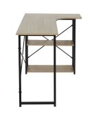 Bureau d'angle Job noir/marron - 120x74x74 cm