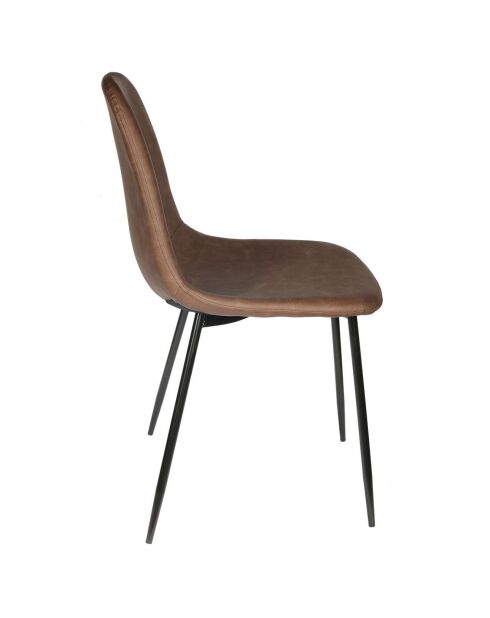 4 Chaises Amber marron - 54.20x44x85 cm