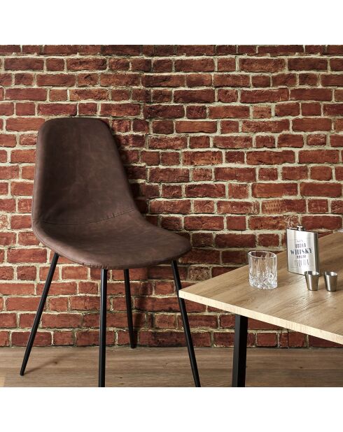 4 Chaises Amber marron - 54.20x44x85 cm