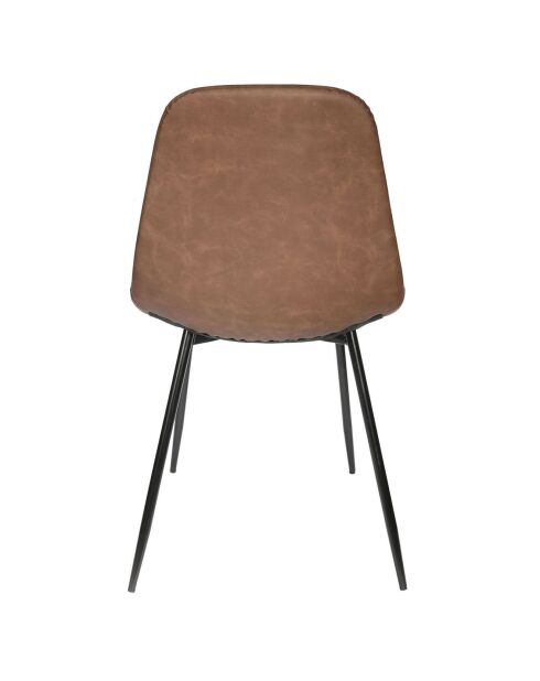 4 Chaises Amber marron - 54.20x44x85 cm
