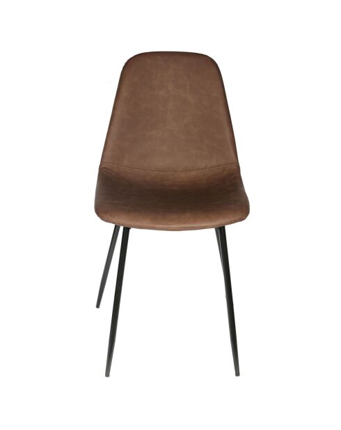 4 Chaises Amber marron - 54.20x44x85 cm