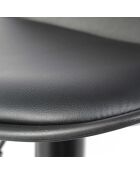 2 Tabourets de bar Isak noirs - 38x41.5x104 cm