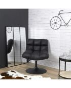 Fauteuil Noir Vintage Industriel noir - 67x81x89.5 cm
