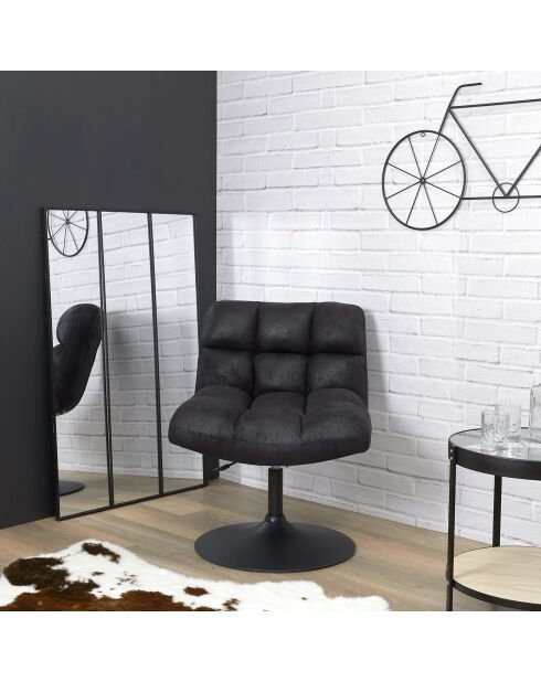 Fauteuil Noir Vintage Industriel noir - 67x81x89.5 cm