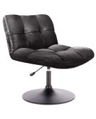 Fauteuil Noir Vintage Industriel noir - 67x81x89.5 cm