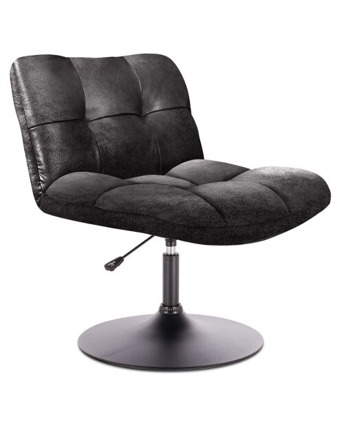 Fauteuil Noir Vintage Industriel noir - 67x81x89.5 cm