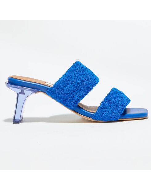 Mules en Cuir & Eponge Tyler marine - Talon 6 cm