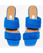 Mules en Cuir & Eponge Tyler marine - Talon 6 cm