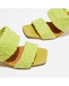 Mules en Cuir & Eponge Tyler citron vert - Talon 6 cm