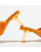 Mules en Cuir & Eponge Carissa orange - Talon 6 cm