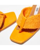 Mules en Cuir & Eponge Carissa orange - Talon 6 cm