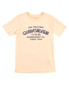 T-Shirt en Jersey de Coton léger  logo écriture orange clair