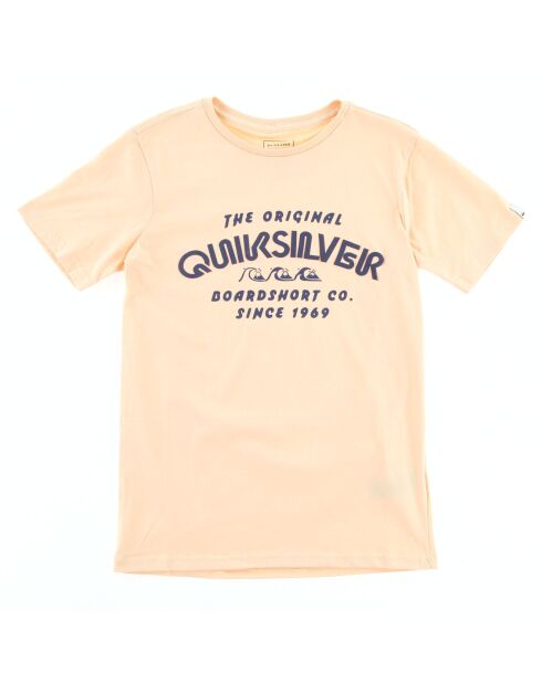 T-Shirt en Jersey de Coton léger  logo écriture orange clair