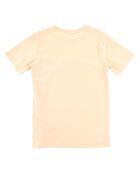 T-Shirt en Jersey de Coton léger  logo écriture orange clair