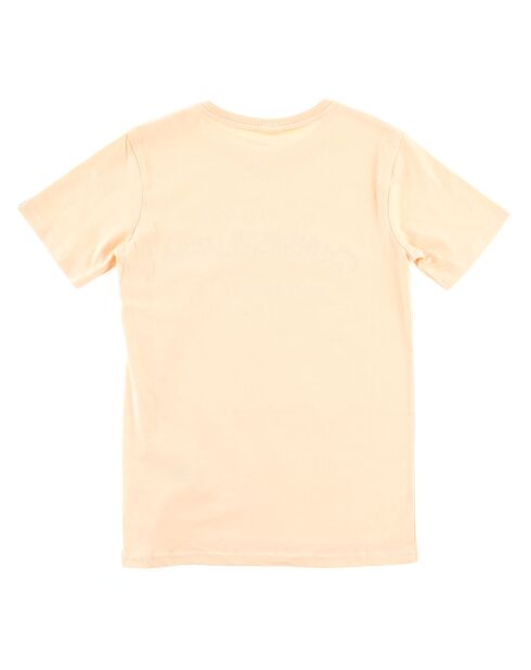 T-Shirt en Jersey de Coton léger  logo écriture orange clair