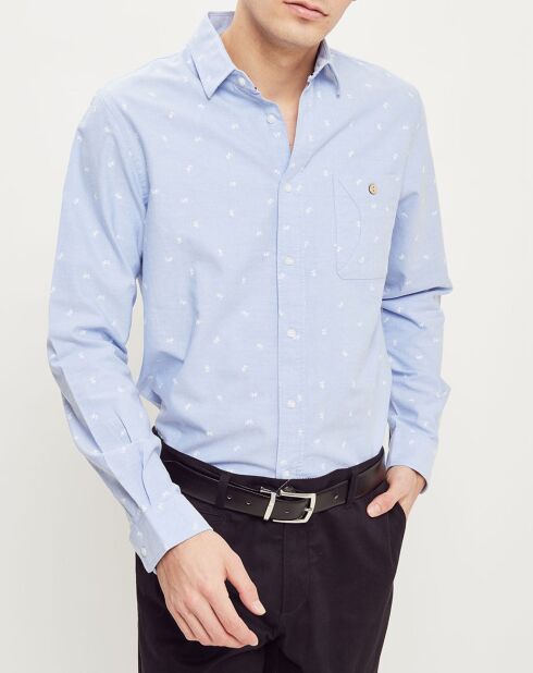 Chemise regular Classique Onca bleue
