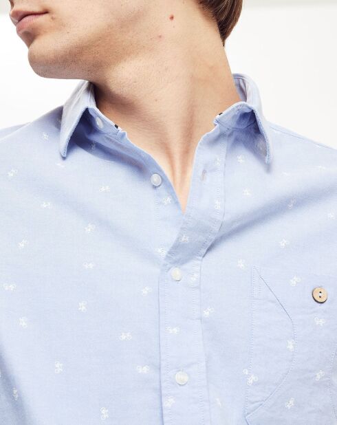 Chemise regular Classique Onca bleue