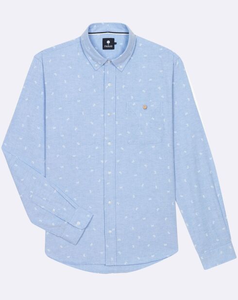 Chemise regular Classique Onca bleue