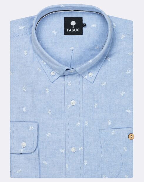 Chemise regular Classique Onca bleue