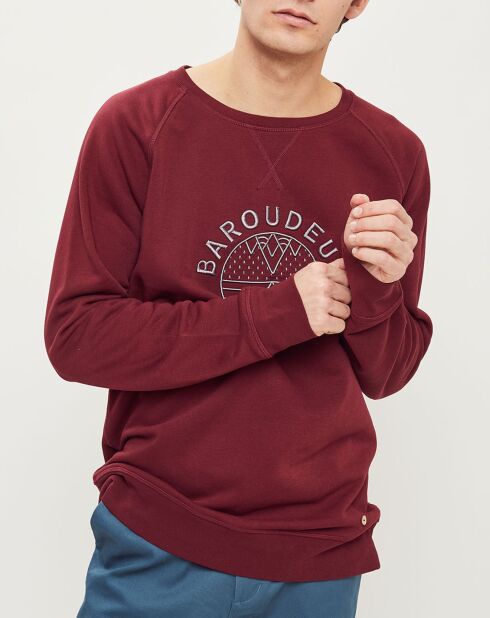 Sweat col rond Darney bordeaux