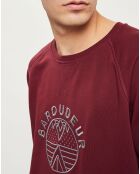 Sweat col rond Darney bordeaux