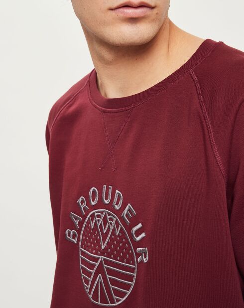 Sweat col rond Darney bordeaux