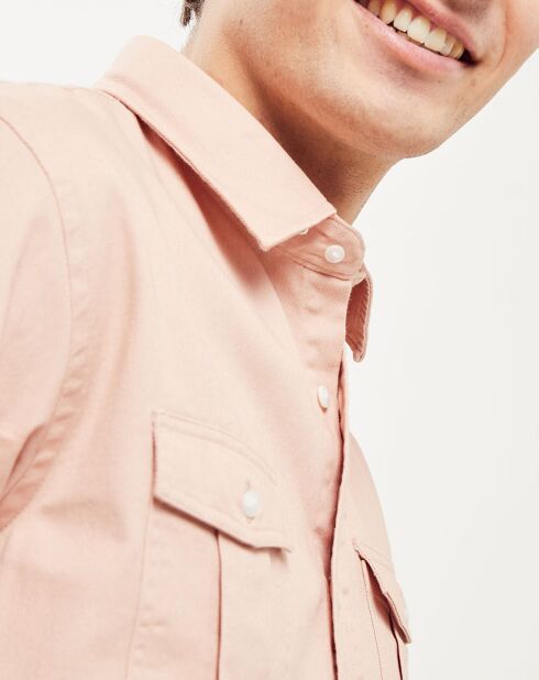 Camicia slim rosa ciliegia