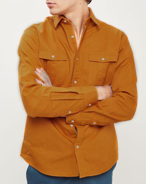 Chemise droite Cerisy camel