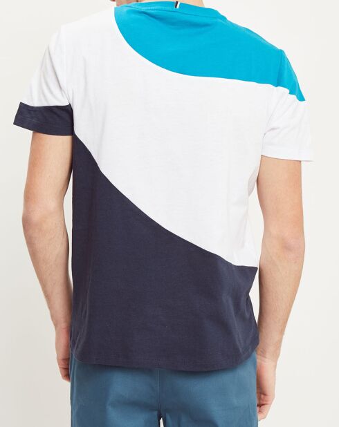 T-Shirt col rond Plesse marine/blanc/bleu