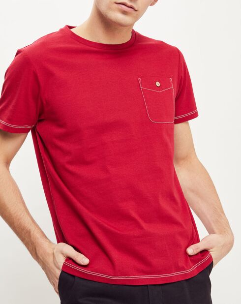 T-Shirt col rond Olonne rouge