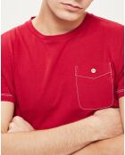 T-Shirt col rond Olonne rouge