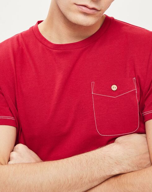 T-Shirt col rond Olonne rouge