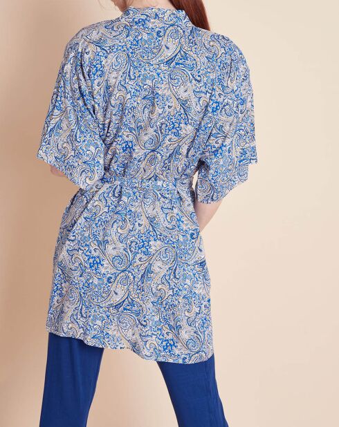 Kimono Majorelle imprimé multicolore