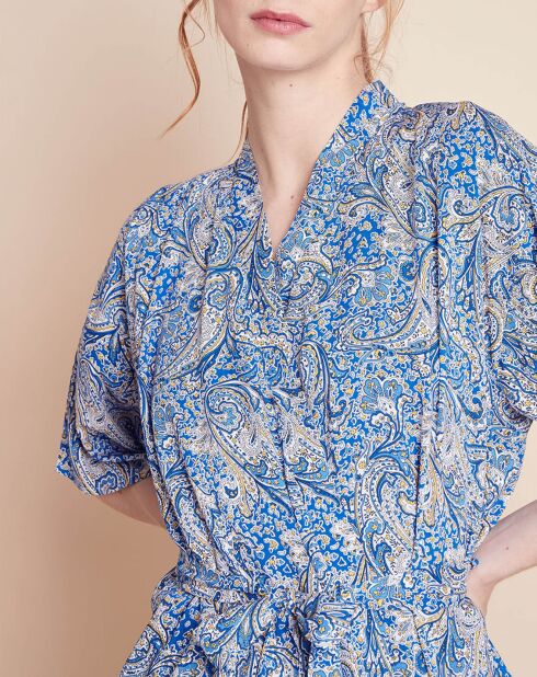 Kimono Majorelle imprimé multicolore