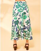 Jupe midi en Coton & Lin Flavie imprimée amazonie