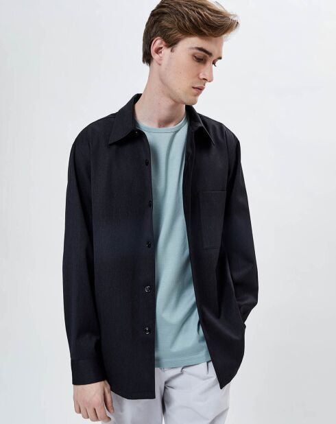 Surchemise en Laine mélangée Clyfford C noir mélangé