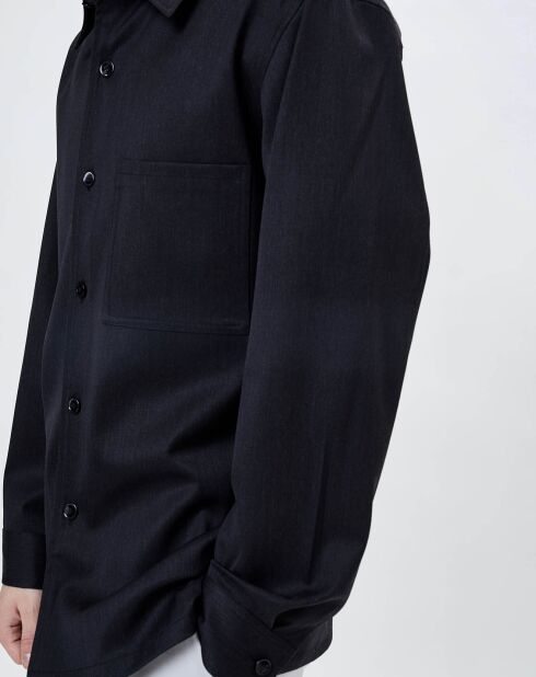 Surchemise en Laine mélangée Clyfford C noir mélangé