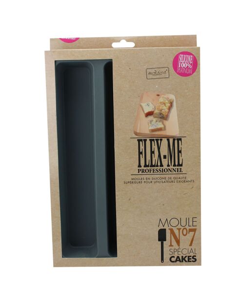 Moule en silicone 3 cakes gris - 22.5x32.5 cm