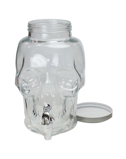 Cubanios glazen schedelfontein transparant - 4 L