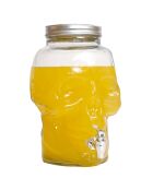 Cubanios glazen schedelfontein transparant - 4 L