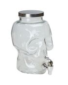 Cubanios glazen schedelfontein transparant - 4 L