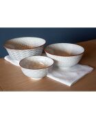 6 Bols en Porcelaine Slow blancs - D.15 cm